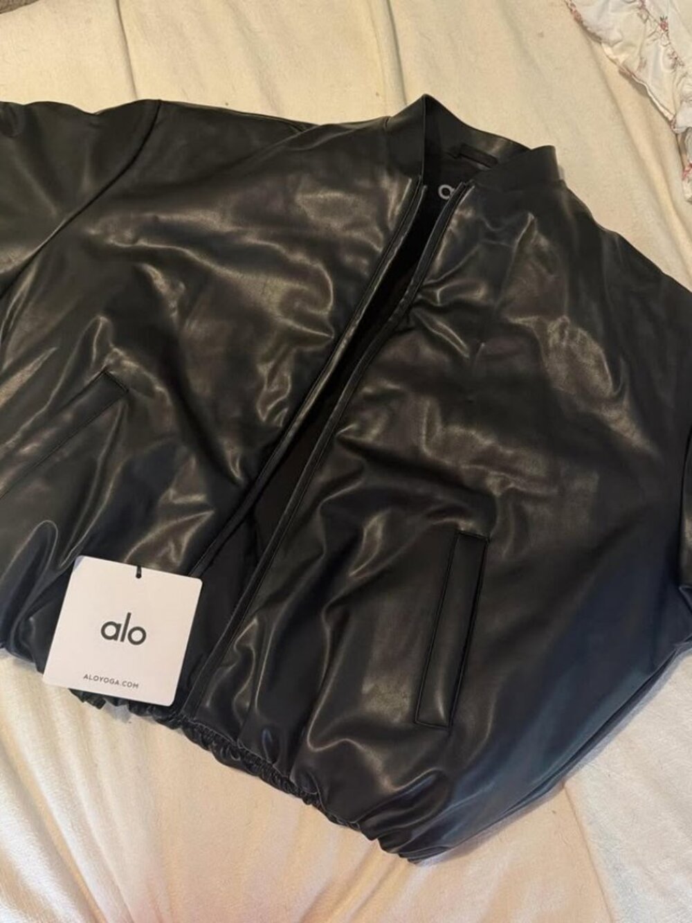 Alo Yoga Faux Leather Premier Bomber